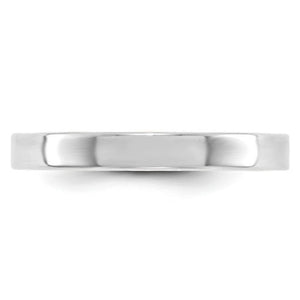 Men's 14K White Gold Flat Band (From 3mm to 8mm)
