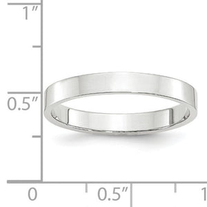 Women's 14K White Gold Flat Band (From 2mm to 4mm)