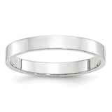 Men's 14K White Gold Flat Band (From 3mm to 8mm)