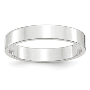Women's 14K White Gold Flat Band (From 2mm to 4mm)