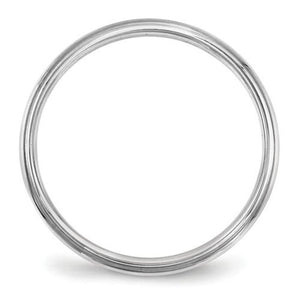 Women's 14K White Gold Half Round With Edge Band (From 2.5mm to 3mm)