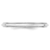 Women's 14K White Gold Half Round With Edge Band (From 2.5mm to 3mm)